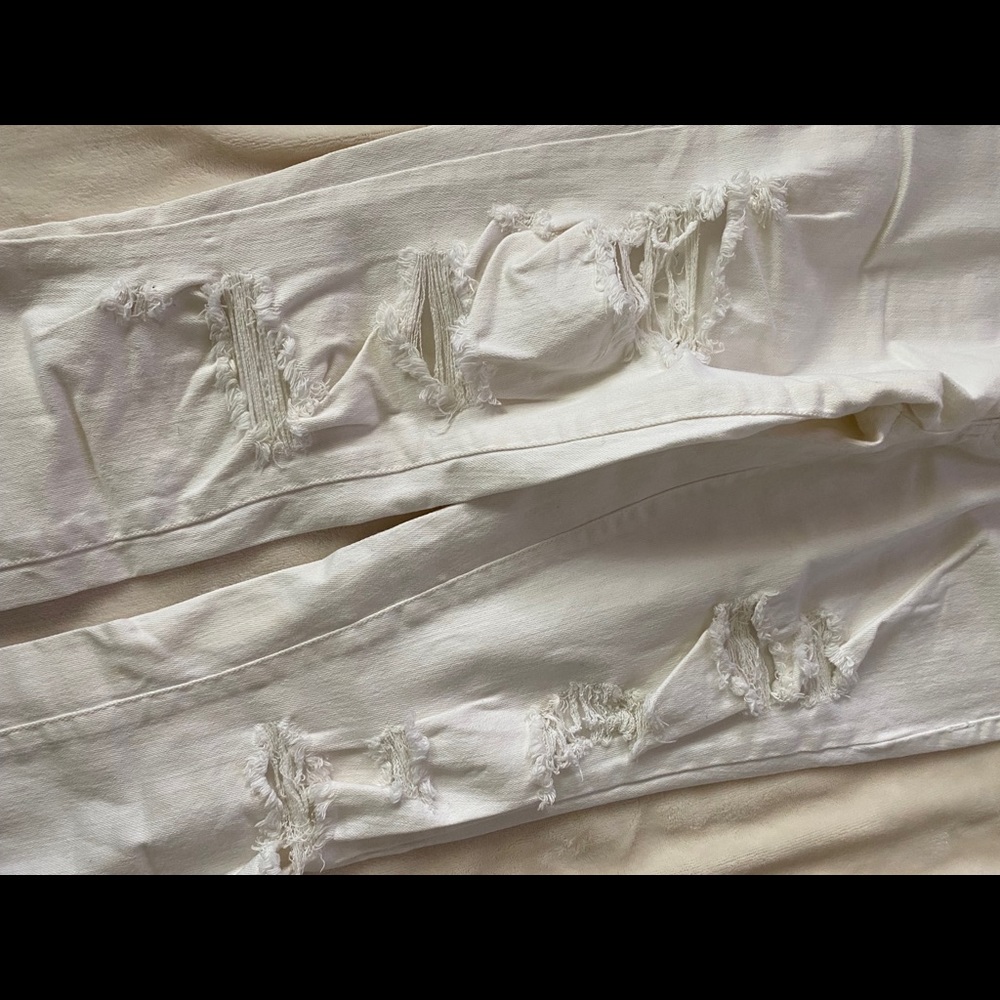 White Ripped Jeans - Picture 2 of 6